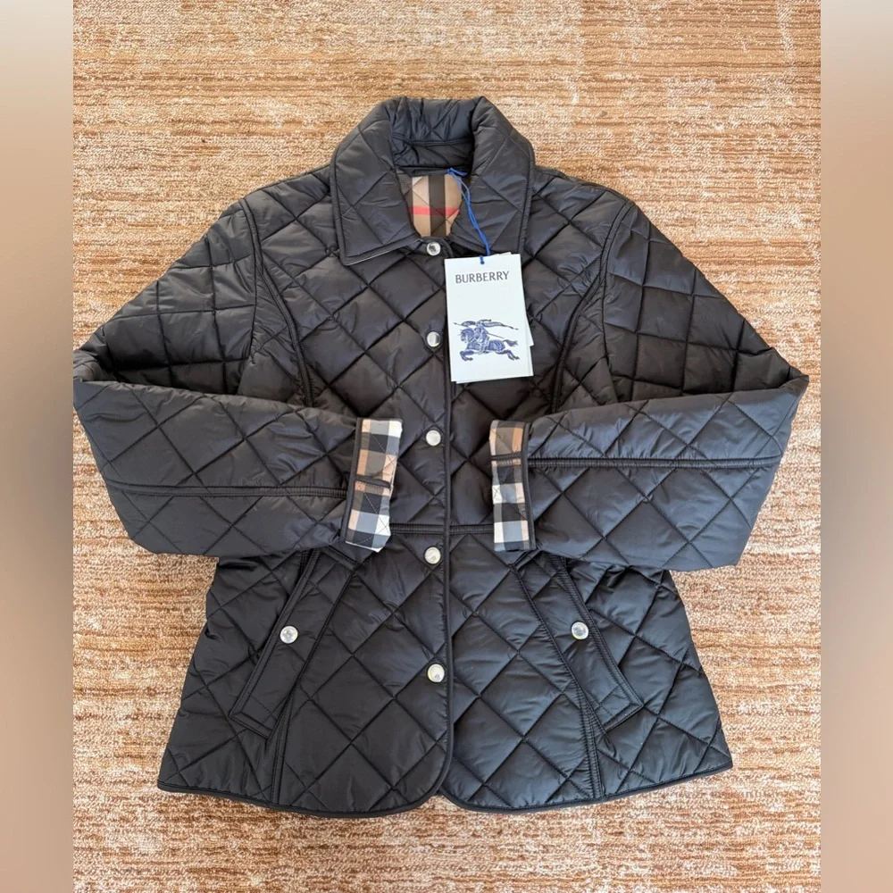 Burberry Cawthorne Slim Fit Quilted Jacket Black $1395 - Picture 5 of 12